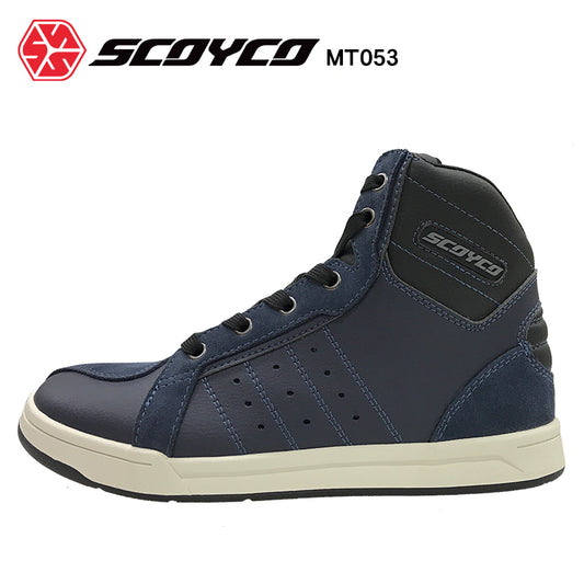 SCOYCO カジュアルライディングシューズ ネイビー MT053　バイクシューズ