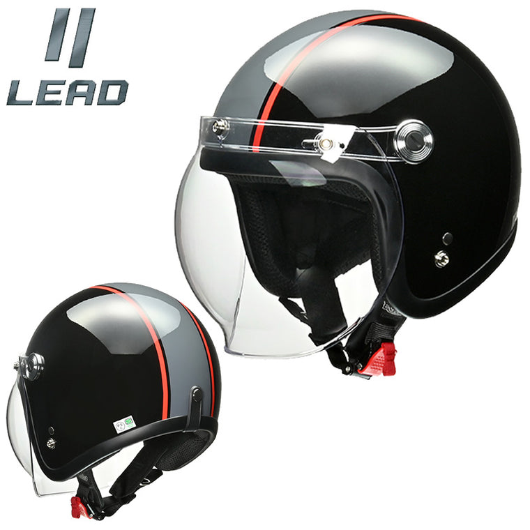 【LEAD(リード工業)】BARTON　スモールジェットヘルメット　男女兼用　フリーサイズ【BC-10】