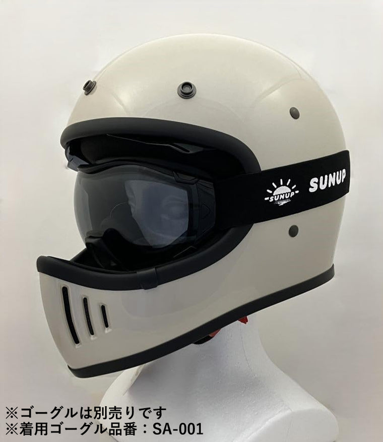 【送料無料】SUNUP(サンアップ) PILOT SM-001 バイク用 フルフェイスヘルメット ネオレトロ ヴィンテージ インナーバイザー付き