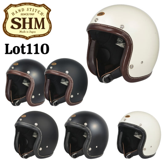 バイクヘルメット DIN MARKET ディンマーケット ジェットヘルメット SHM HAND STITCH Lot 110 ステッチ ビンテージ S/M/L 日本製 SG基準 取寄品