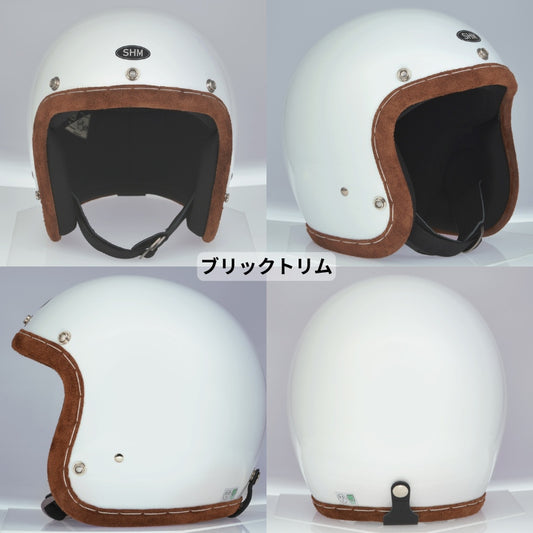 バイクヘルメット DIN MARKET ディンマーケット ジェットヘルメット SHM HAND STITCH Lot 112 ステッチ ビンテージ ベロア S/M/L 日本製 SG基準 取寄品