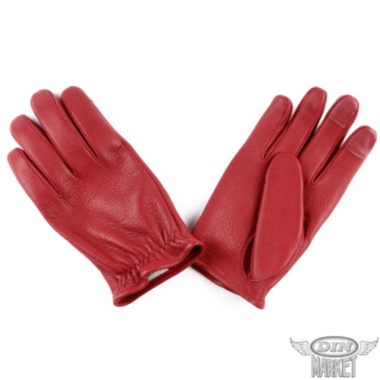 ディアスキングローブ DIN MARKET ディンマーケット DEER SKIN GLOVE ショートリスト GMG-07 鹿革 シンプル 街着 スマホ対応 ショートリスト 男女兼用 ブラック