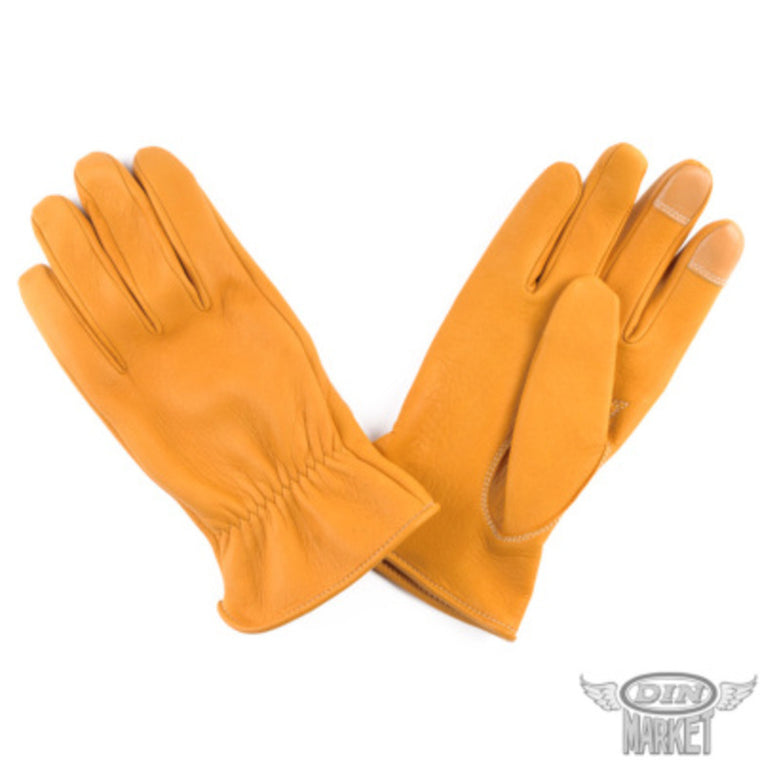 ディアスキングローブ DIN MARKET ディンマーケット DEER SKIN GLOVE レギュラー GMG-08 鹿革 シンプル 街着 スマホ対応 レギュラーリスト 男女兼用 ブラック