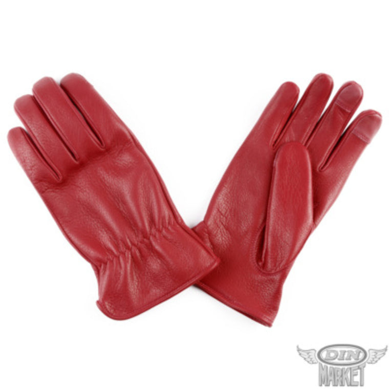 ディアスキングローブ DIN MARKET ディンマーケット DEER SKIN GLOVE レギュラー GMG-08 鹿革 シンプル 街着 スマホ対応 レギュラーリスト 男女兼用 ブラック