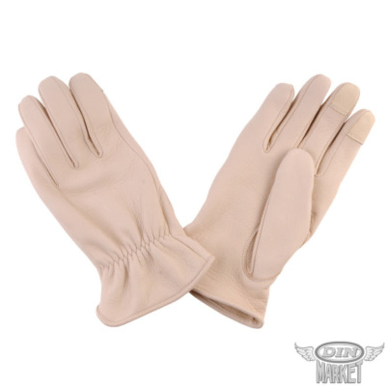 ディアスキングローブ DIN MARKET ディンマーケット DEER SKIN GLOVE レギュラー GMG-08 鹿革 シンプル 街着 スマホ対応 レギュラーリスト 男女兼用 ブラック