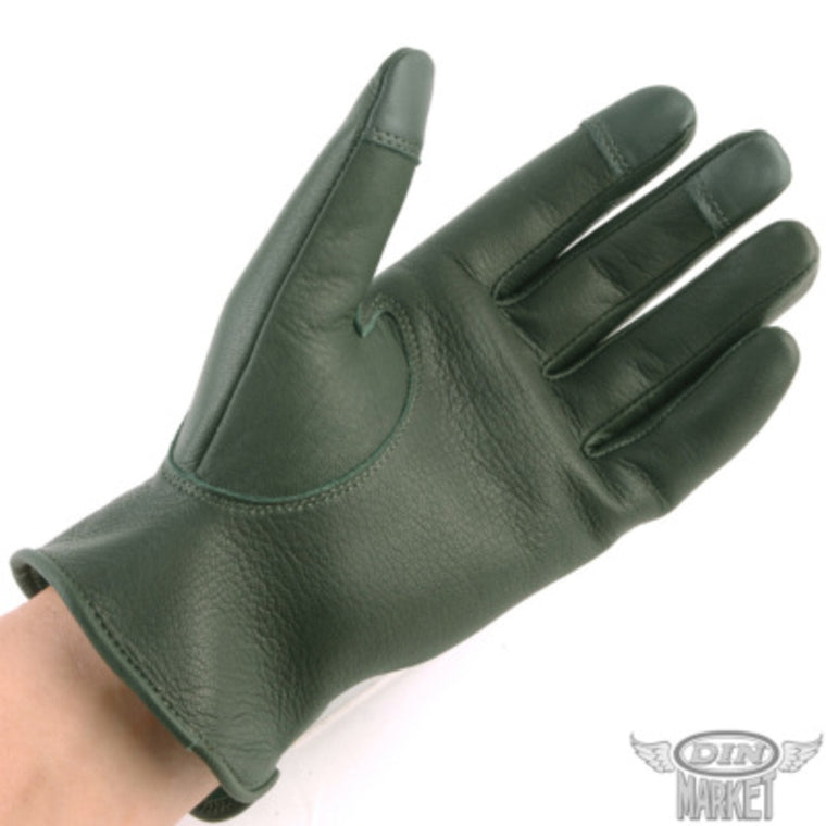 ディアスキングローブ DIN MARKET ディンマーケット DEER SKIN GLOVE レギュラー GMG-08 鹿革 シンプル 街着 スマホ対応 レギュラーリスト 男女兼用 ブラック