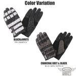 牛革グローブ DIN MARKET ディンマーケット COW HIDE GLOVE GMG-09 牛革 ダイヤステッチ 上品 スマホ対応 日本製 男女兼用 ブラック＆ホワイト