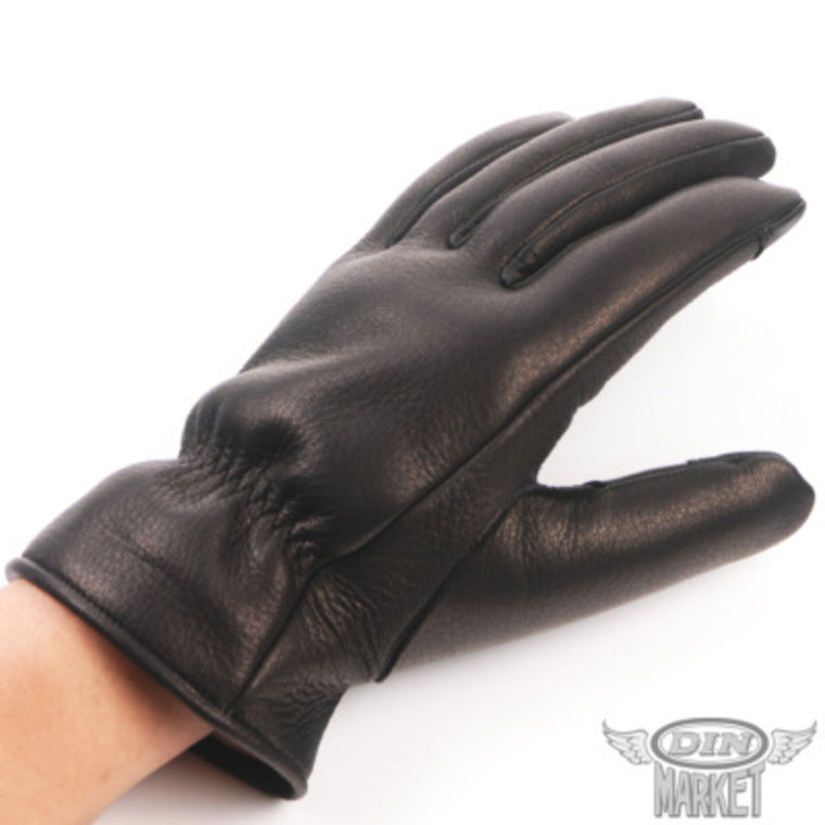 ディアスキングローブ DIN MARKET ディンマーケット DEER SKIN GLOVE Thinsulate GMG-11 鹿革 色落ち防止処理 スマホ対応 やわらかい  男女兼用 ブラック 冬
