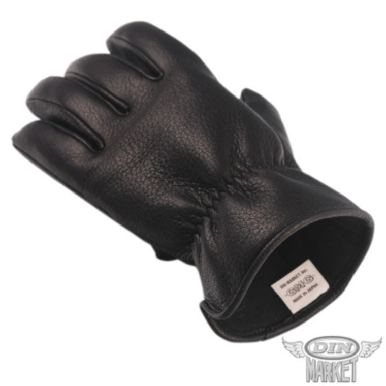 ディアスキングローブ DIN MARKET ディンマーケット DEER SKIN GLOVE Thinsulate GMG-11 鹿革 色落ち防止処理 スマホ対応 やわらかい  男女兼用 ブラック 冬