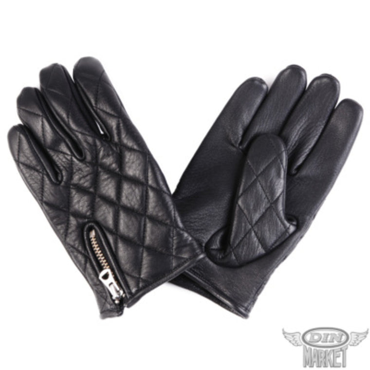 鹿革グローブ DIN MARKET ディンマーケット CLASSIC DIAMOND STITCH ggmc02 鹿革 クラシカル 耐久性 ダイヤステッチ 高級感 男女兼用 ブラック