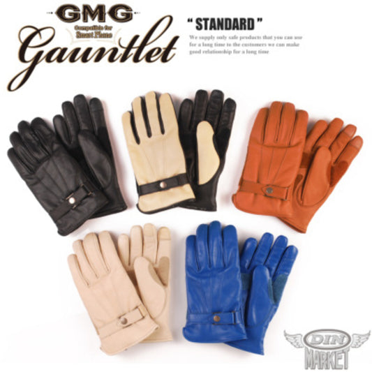 ガントレットグローブ DIN MARKET ディンマーケット GMG Gauntlet STANDARD ggmg01 防水性 防風性 スマホ対応 街乗り ツーリング 男女兼用 ブラック