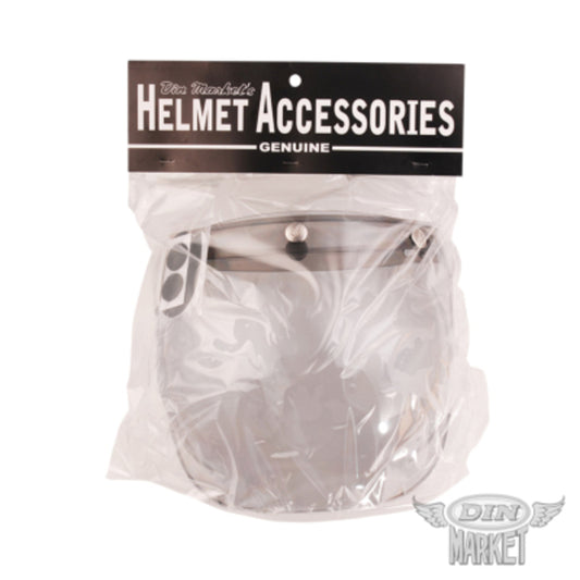 バイク用品 DIN MARKET ディンマーケット 開閉式バブルシールド FLIP UP BUBBLE SHIELD ヘルメット オプション品  3点留め