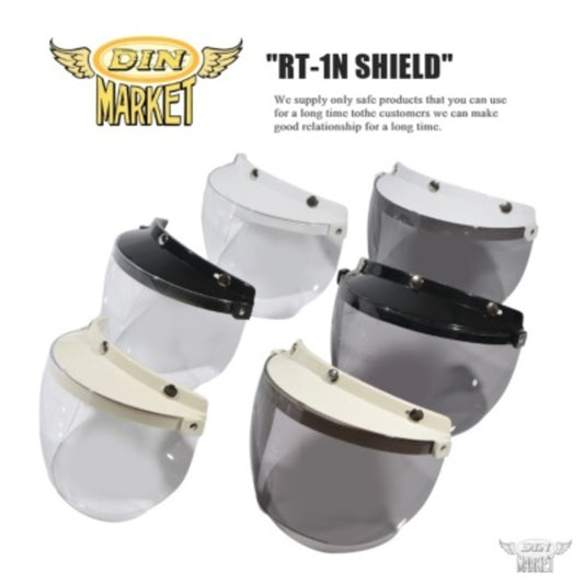 バイク用品 DIN MARKET ディンマーケット フリップアップシールド RT-1N SHIELD ヘルメット オプション品 3点留め