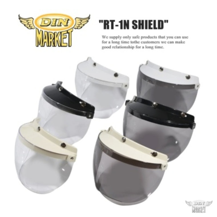 バイク用品 DIN MARKET ディンマーケット フリップアップシールド RT-1N SHIELD ヘルメット オプション品 3点留め