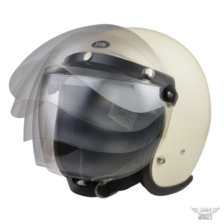 バイク用品 DIN MARKET ディンマーケット フラッシュミラーフリップアップシールド RT-1N SHIELD FLASH MIRROR ヘルメット オプション品3点留め