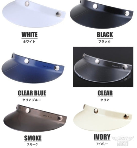 バイク用品 DIN MARKET ディンマーケット フラットバイザー FLAT VISOR ヘルメット オプション品 アクセサリー 汎用品 3点留め