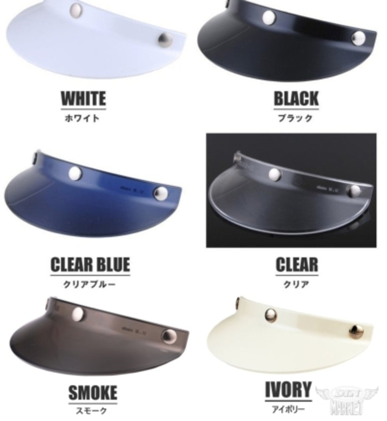バイク用品 DIN MARKET ディンマーケット フラットバイザー FLAT VISOR ヘルメット オプション品 アクセサリー 汎用品 3点留め