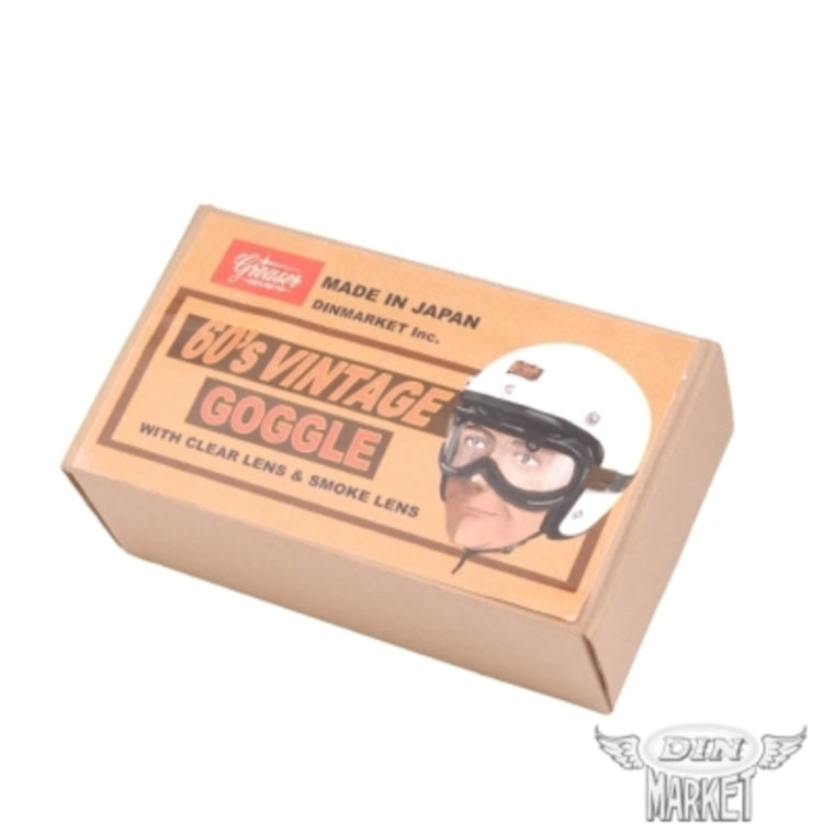 バイク用品 DIN MARKET ディンマーケット ヴィンテージゴーグルスタンダード 60's VINTAGE GOGGLE STANDARD 3/5inch ヘルメット メガネ