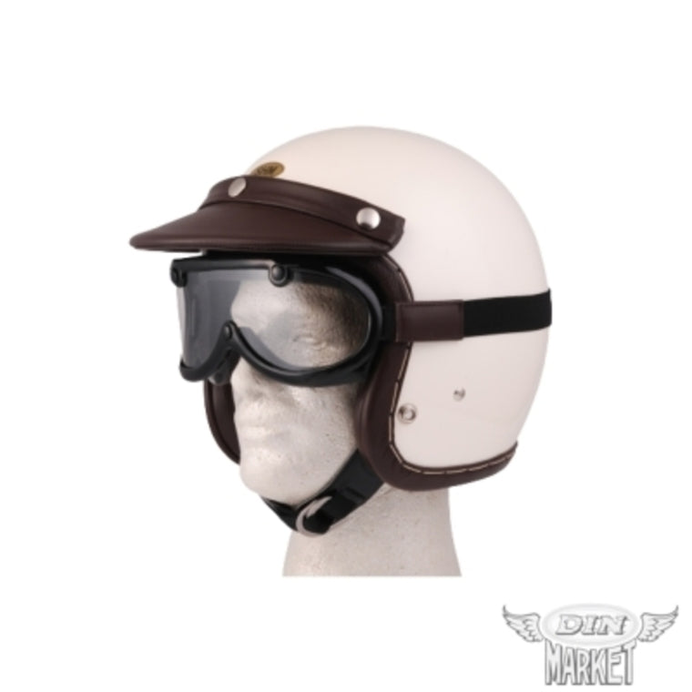 バイク用品 DIN MARKET ディンマーケット ヴィンテージゴーグルレザー 60's VINTAGE GOGGLE LEATHER 1inch ヘルメット メガネ