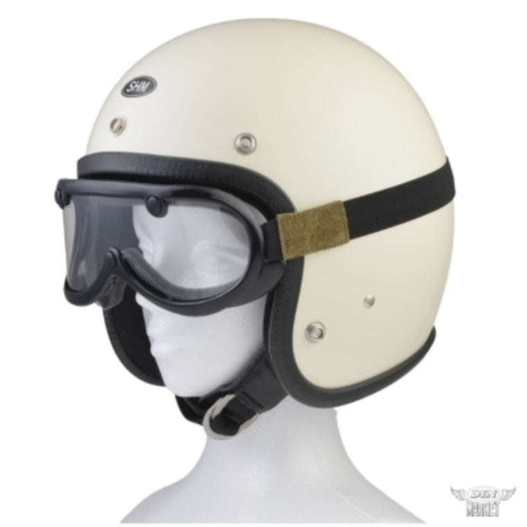 バイク用品 DIN MARKET ディンマーケット ヴィンテージゴーグルレザー 60's VINTAGE GOGGLE LEATHER 1inch ヘルメット メガネ