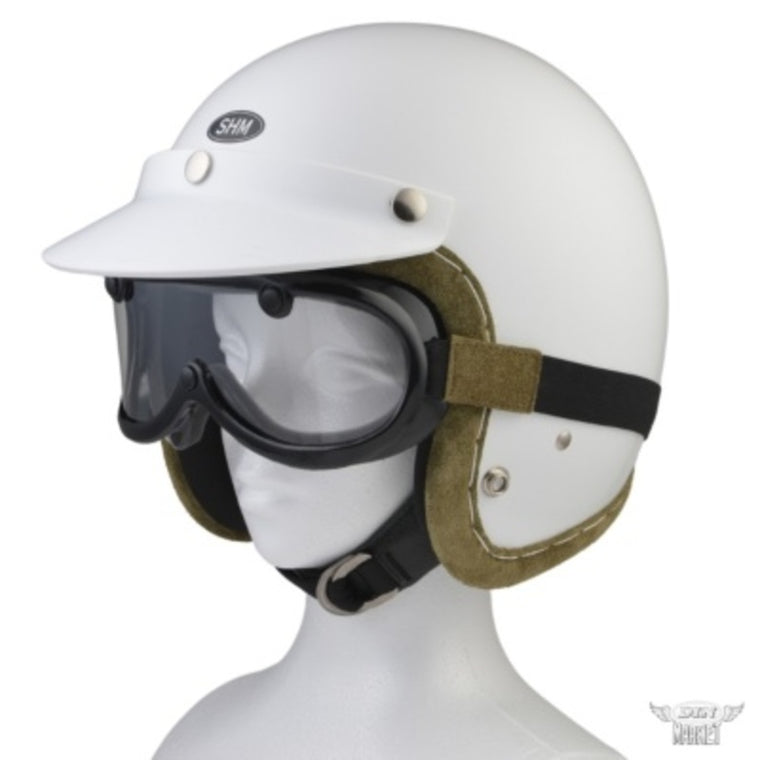 バイク用品 DIN MARKET ディンマーケット ヴィンテージゴーグルレザー 60's VINTAGE GOGGLE LEATHER 1inch ヘルメット メガネ