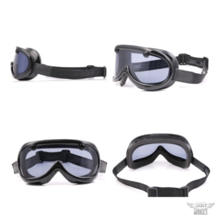 バイク用品 DIN MARKET ディンマーケット ヴィンテージゴーグルレザー 60's VINTAGE GOGGLE LEATHER 1inch ヘルメット メガネ