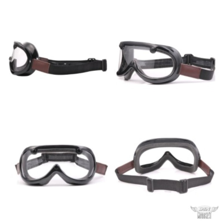 バイク用品 DIN MARKET ディンマーケット ヴィンテージゴーグルレザー 60's VINTAGE GOGGLE LEATHER 1inch ヘルメット メガネ