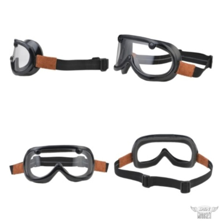 バイク用品 DIN MARKET ディンマーケット ヴィンテージゴーグルレザー 60's VINTAGE GOGGLE LEATHER 1inch ヘルメット メガネ