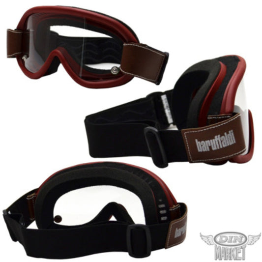 バイク用品 DIN MARKET ディンマーケット オートバイ用ゴーグル baruffaldi SPEED4 Imperial Red(3レンズ) ヘルメット メガネ