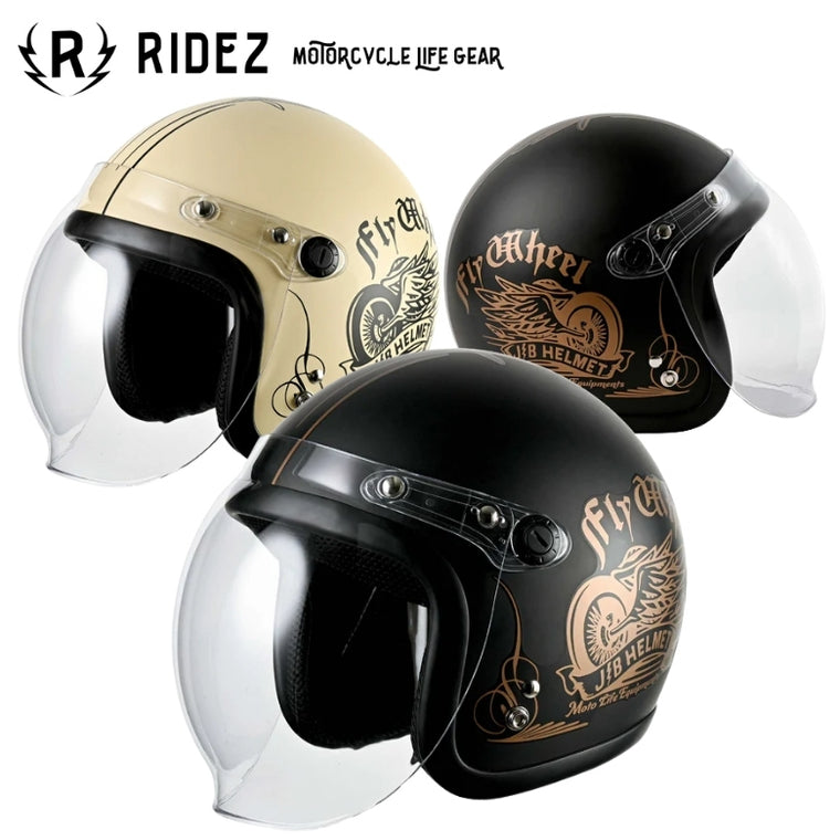 RIDEZ｜バイク用ジェットヘルメット｜JB HELMET FLYWHEEL