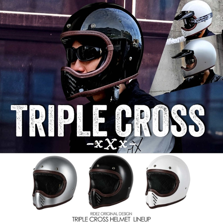 RIDEZ｜バイク用フルフェイスヘルメット｜TRIPLE CROSS