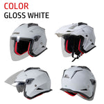 NIKKOHELMET N-553 ジェットヘルメット 2WAY MATTE BLACK/GLOSS WHITE 白 黒 インナーバイザー