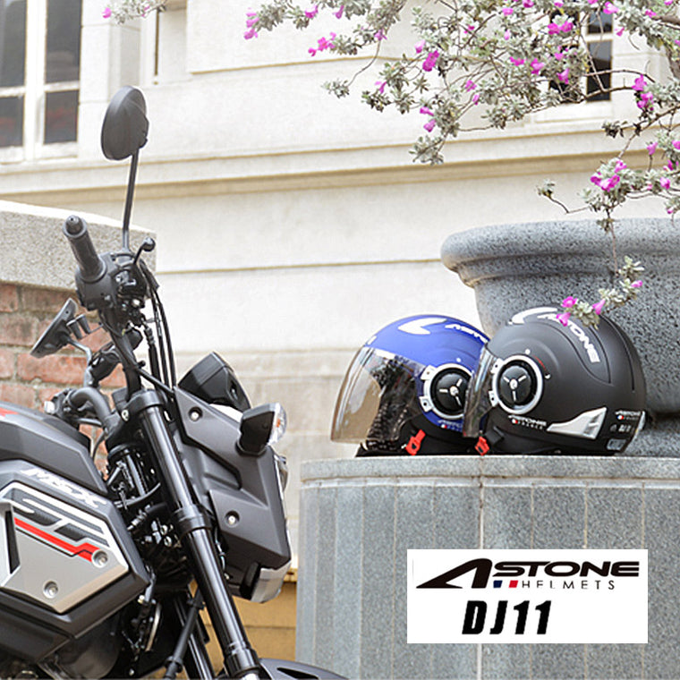 ASTONE(アストン) ジェットヘルメット DJ11 マットグリーンパープルイリジウム