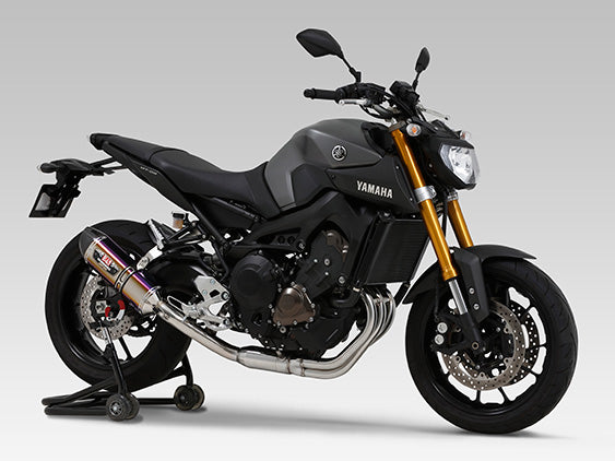 【ヨシムラ】【YOSHIMURA】【YAMAHA】【MT-09/MT-09ABS(’14)】機械曲 R-77S サイクロン カーボンモデルモデルエンド EXPORT SPEC 政府認証 STBC （チタンブルーカバー/カーボンモデルモデルエンドタイプ）【110-380-5180B】