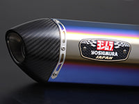 【ヨシムラ】【YOSHIMURA】【YAMAHA】【MT-09/MT-09ABS(’14)】機械曲 R-77S サイクロン カーボンモデルモデルエンド EXPORT SPEC 政府認証 STBC （チタンブルーカバー/カーボンモデルモデルエンドタイプ）【110-380-5180B】