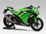 【ヨシムラ】【YOSHIMURA】【KAWASAKI】 【Ninja250/ABS（13-15）、Z250（13-）】Slip-On R-77S サイクロン カーボンモデルモデルエンド EXPORT SPEC 政府認証  STC（チタンカバー/カーボンモデルモデルエンドタイプ）【110-227-5W80】