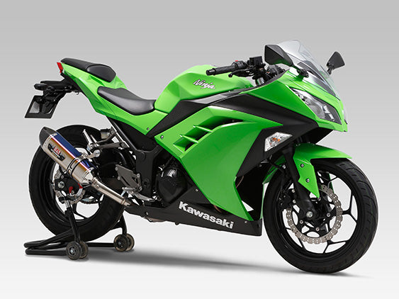 【ヨシムラ】【YOSHIMURA】【KAWASAKI】 【Ninja250/ABS（13-15）、Z250（13-）】Slip-On R-77S サイクロン カーボンモデルモデルエンド EXPORT SPEC 政府認証  STC（チタンカバー/カーボンモデルモデルエンドタイプ）【110-227-5W80】