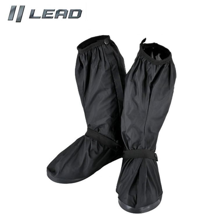 バイク用品 LEAD MOTORCYCLE GEAR リード工業 ロングタイプレインブーツカバー RW-056A レインアイテム 防水性 軽量 コンパクト 防寒対策 防風 ブラック