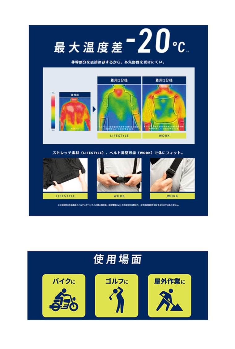 FREEZE TECH|充電式氷嚢ベスト|FT_Peltier_Cooling_VEST_L001
