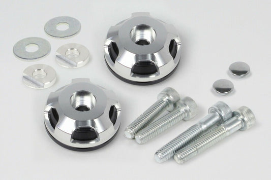 スペシャルパーツタケガワ｜SP武川 2ピースバーエンド （BLK／SLV） PCX／GROM／CROSS CUB等｜06-01-0388