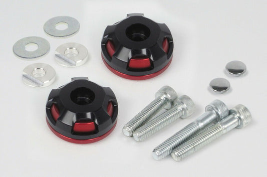 スペシャルパーツタケガワ｜SP武川 2ピースバーエンド （RED／BLK） PCX／GROM／CROSS CUB等｜06-01-0392