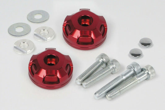 スペシャルパーツタケガワ｜SP武川 2ピースバーエンド （RED／RED） PCX／GROM／CROSS CUB等｜06-01-0393