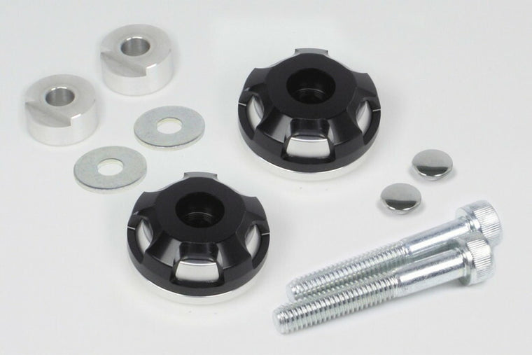 スペシャルパーツタケガワ｜SP武川 2ピースバーエンド（シルバー／ブラック） スーパーカブ50／110（AA04・09／JA07・10・44）｜06-01-0411