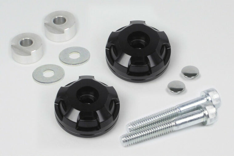 スペシャルパーツタケガワ｜SP武川 2ピースバーエンド（ブラック／ブラック） スーパーカブ50／110（AA04・09／JA07・10・44）｜06-01-0413