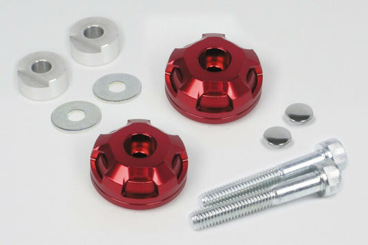 スペシャルパーツタケガワ｜SP武川 2ピースバーエンド（レッド／レッド） スーパーカブ50／110（AA04・09／JA07・10・44）｜06-01-0417