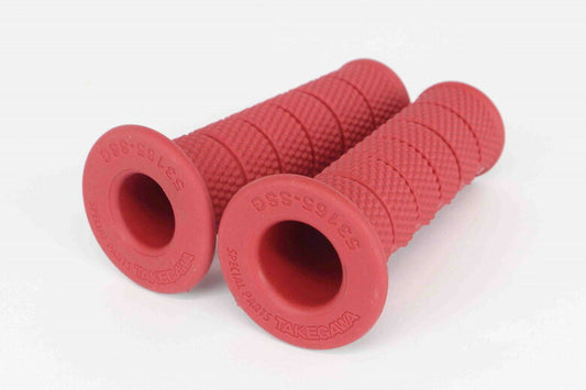 スペシャルパーツタケガワ｜SP武川 ハンドルグリップラバー クラシックレッド 武川スロットル／φ22.2ハンドル・φ22アルミハンドル｜06-01-0169