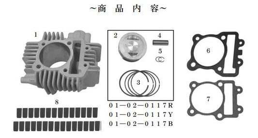スペシャルパーツタケガワ｜SP武川 シリンダーキット SUPERHEAD＋R KSR110／KLX110｜01-04-0114