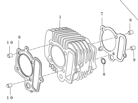 スペシャルパーツタケガワ｜SP武川 CYLINDER KIT （4SM／123cc） エンジンコンプリート専用（SuperHead 4-Valve ＋R）｜01-04-8305