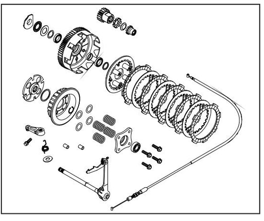 スペシャルパーツタケガワ｜SP武川 SPECIAL CLUTCH S／D KIT （スリッパークラッチ／クロス用）6Vモンキー／12V-DAX（遠心車用）｜02-01-5106