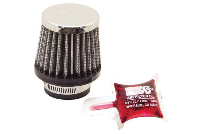 K&N ケーアンドエヌ ラウンドテーパー クローム カブ JAZZ φ35(64:51x57) カタログ品番：RC-0790 メーカー品番：RC-0790